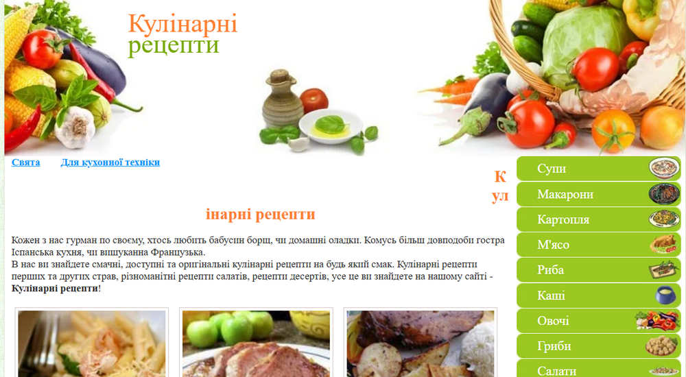 Marena: Аналіз кулінарного ресурсу України