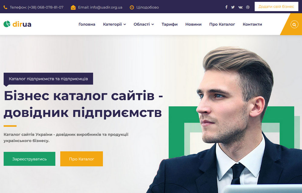 Каталогізація Бізнес-Суб'єктів: UADIR.org.ua як Регіональний Економічний Довідник